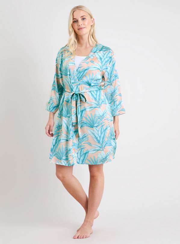 Buy Palm Print Silky Kimono M Dressing gowns Argos