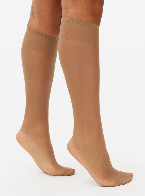 Bamboo Nude 15 Denier Knee High Tights 5 Pack One Size