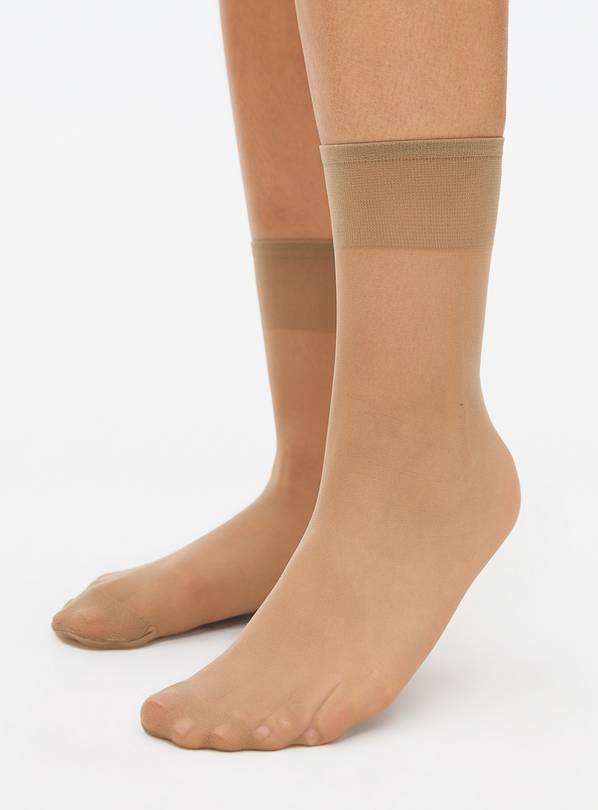 Bamboo Nude 15 Denier Ankle Tights 5 Pack One Size