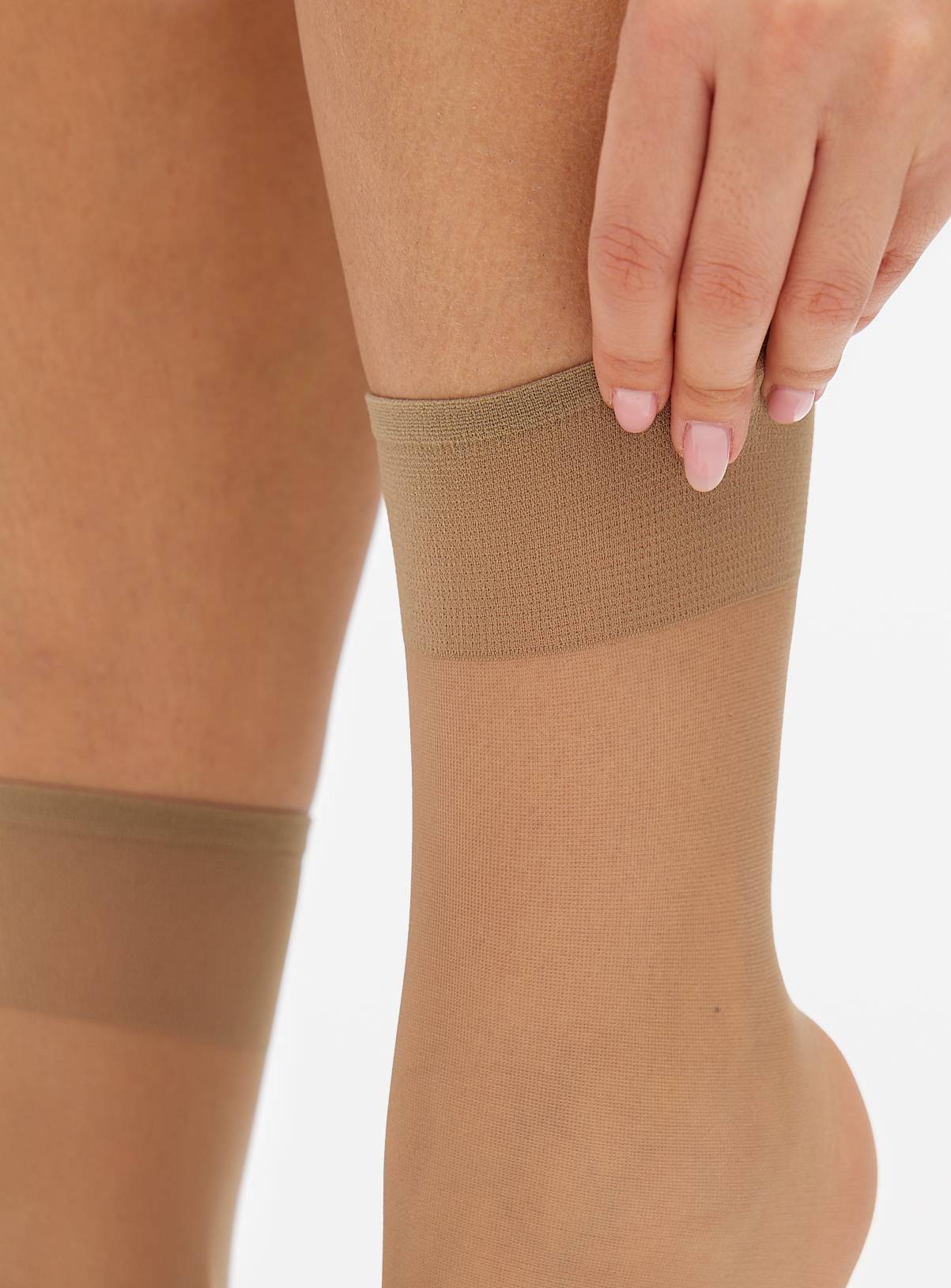 Bamboo Nude 15 Denier Ankle Tights 5 Pack One Size - Image 3