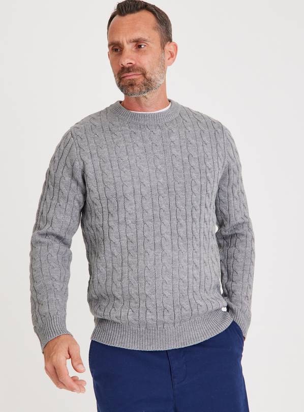 Mens cable hotsell knit jumper