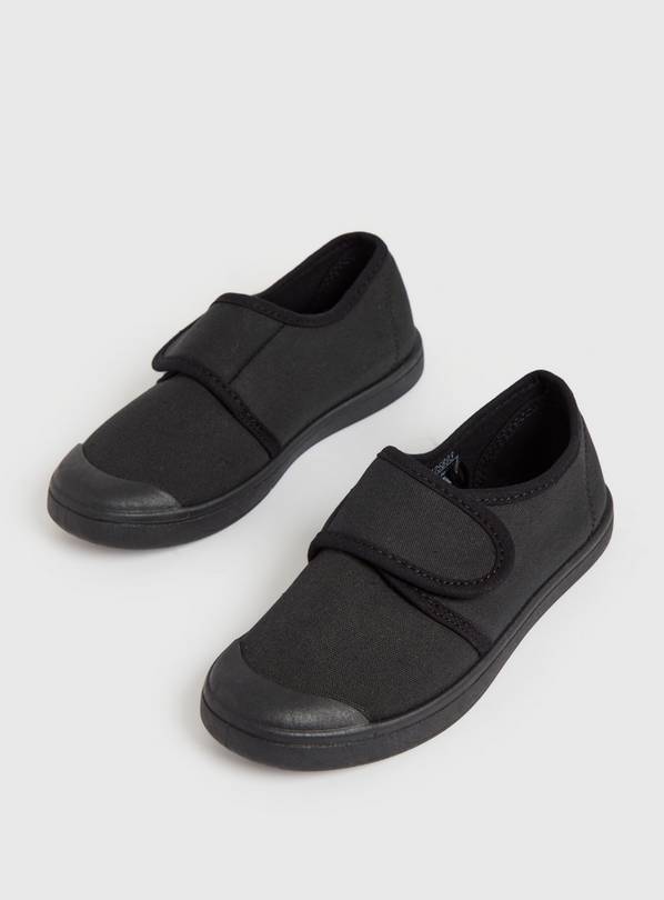 Black shop plimsoll shoes