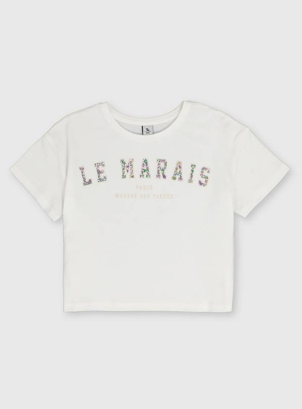 Buy White Le Marais T-Shirt - 10 years | Tops and t-shirts | Argos