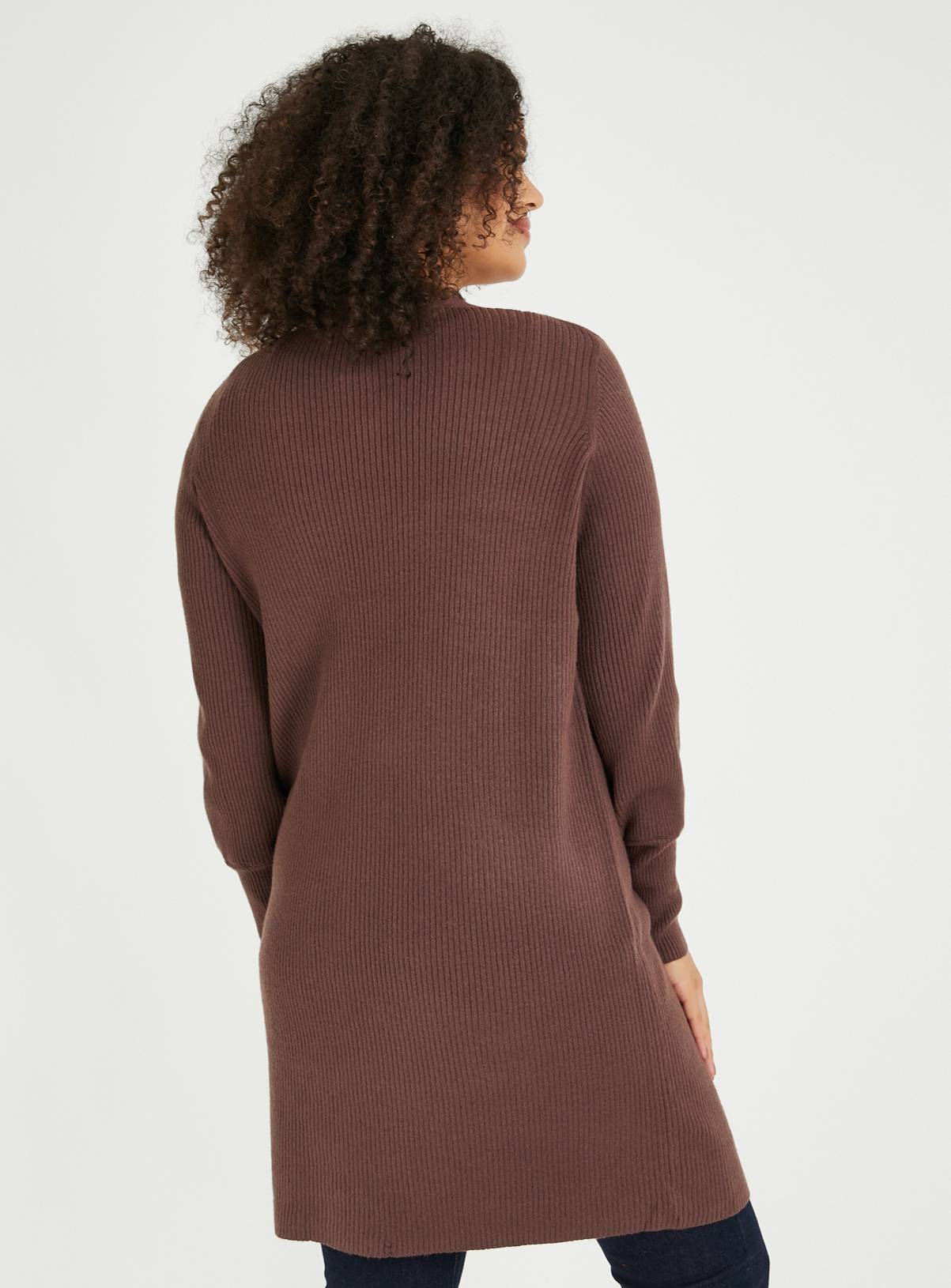 Brown Longline Cardigan 10 - Image 4