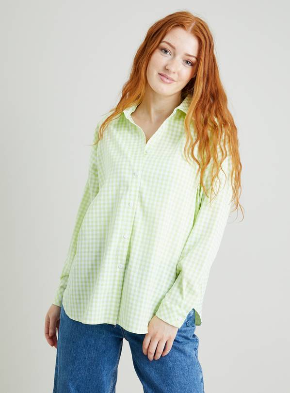 Lime green and white shirt sale