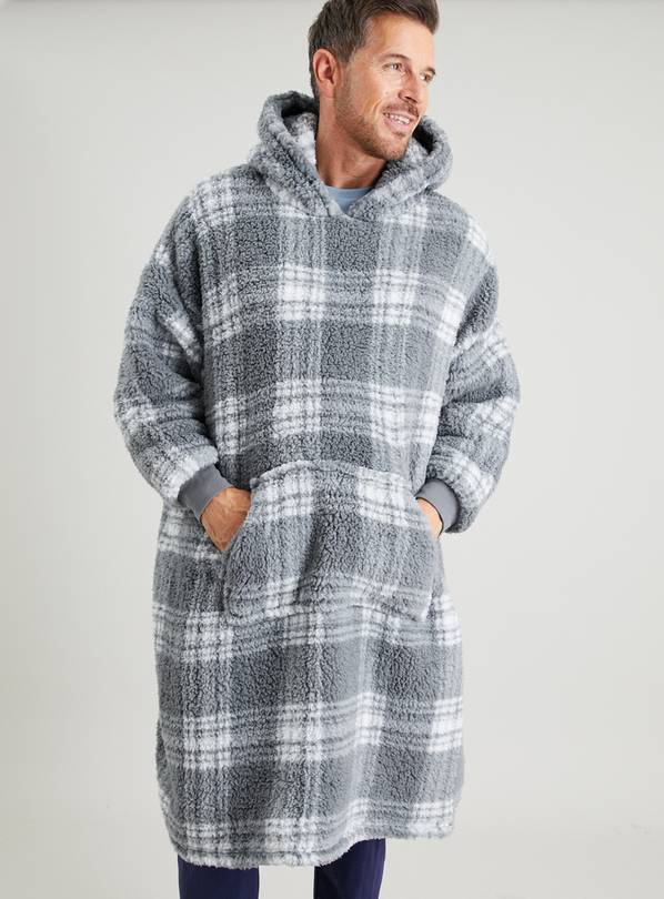 Checked Hooded Blanket XL