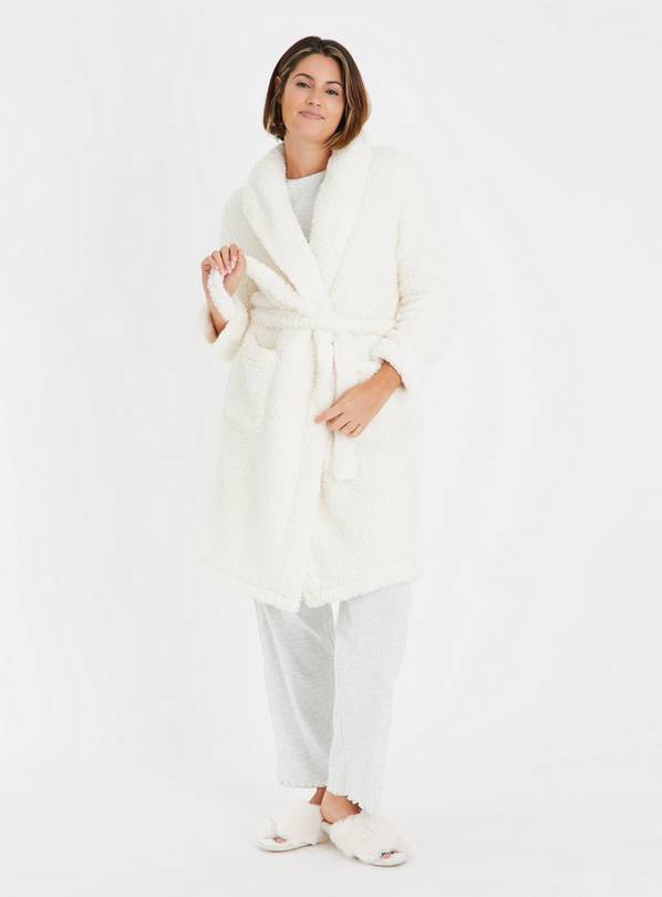 Buy Borg Cream Robe L Dressing gowns Tu