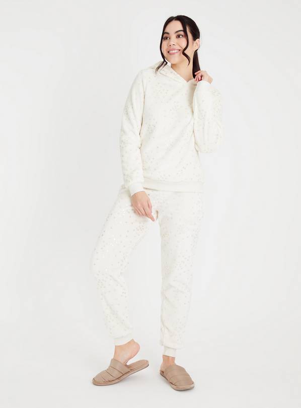 Cream Fleece Star Pyjamas  14