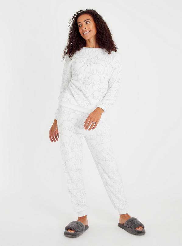 Christmas White Polar Bear Fleece Pyjamas 16