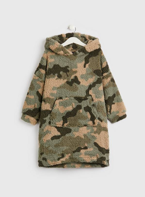Buy Green Camo Fleece Hooded Blanket 910 years Pyjamas Argos