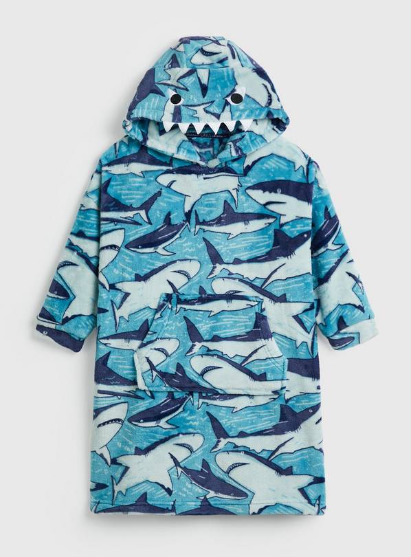 Blue Shark Hooded Blanket 7-8 years