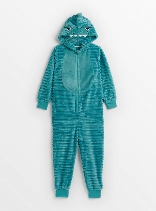 Buy Blue Fleece Dinosaur All In One 9 10 years Pyjamas Argos