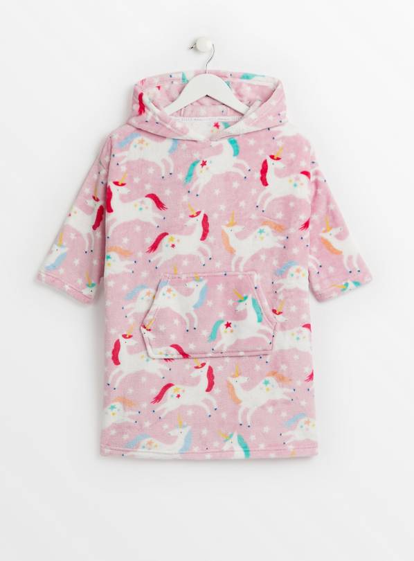 Buy Pink Unicorn Fleece Hooded Blanket 78 years Pyjamas Argos