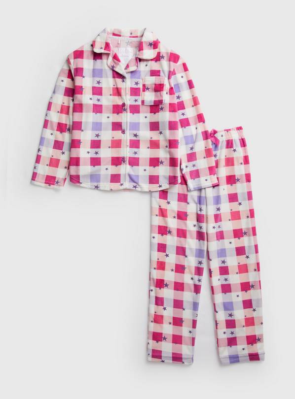 Buy Pink Check Star Print Traditional Pyjamas 3 4 years Pyjamas Tu