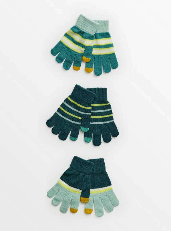 Buy Green Touchscreen Gloves 3 Pack One Size Accessories Argos