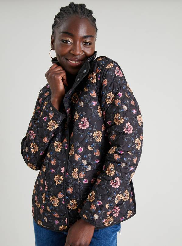 Black Reversible Quilted Jacket - 16