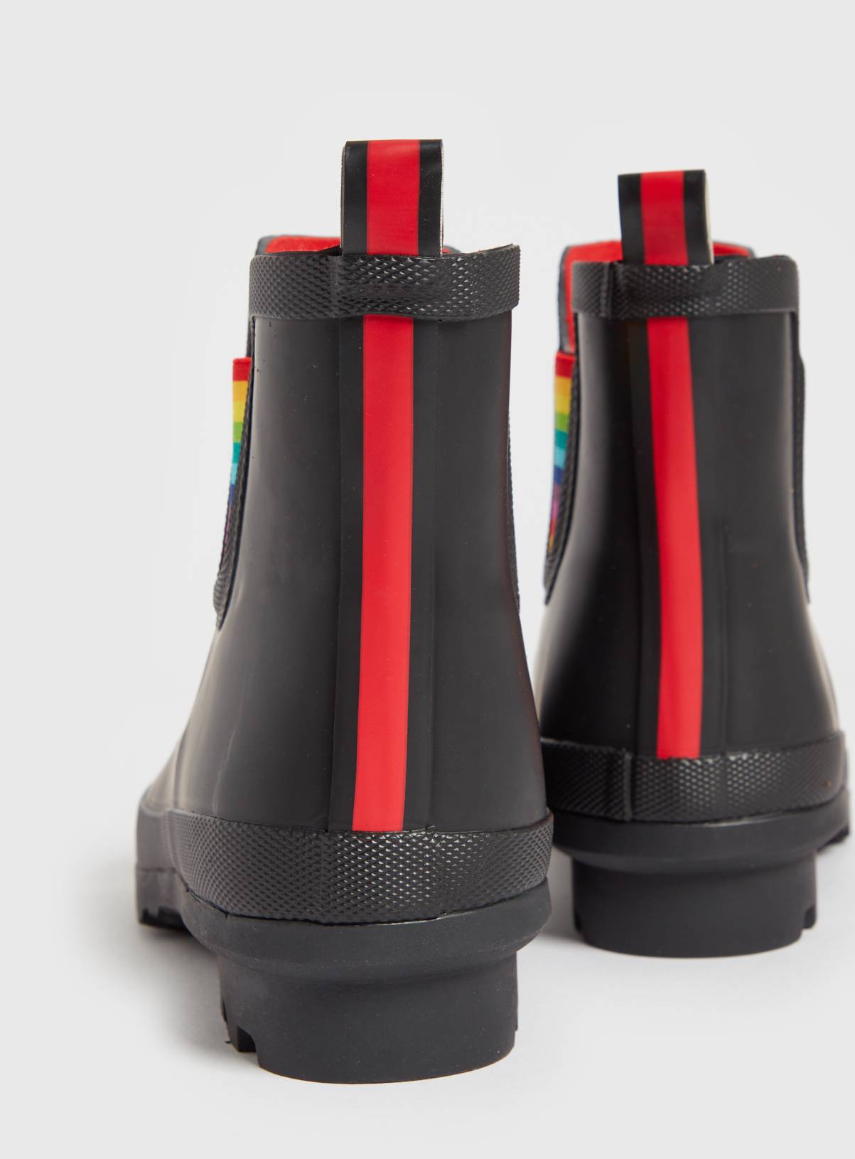 Black & Rainbow Chelsea Boot Wellies - 6 - Image 3