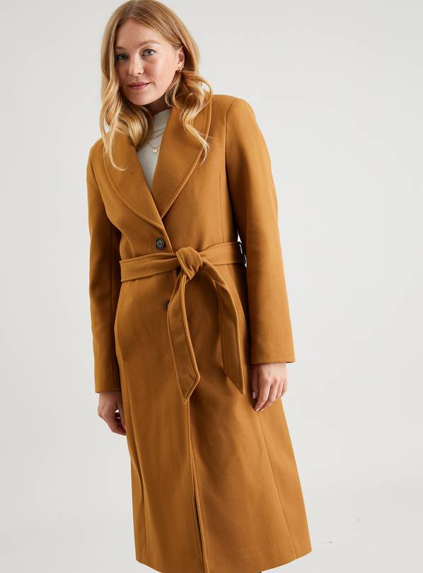 Tan tailored 2025 coat womens