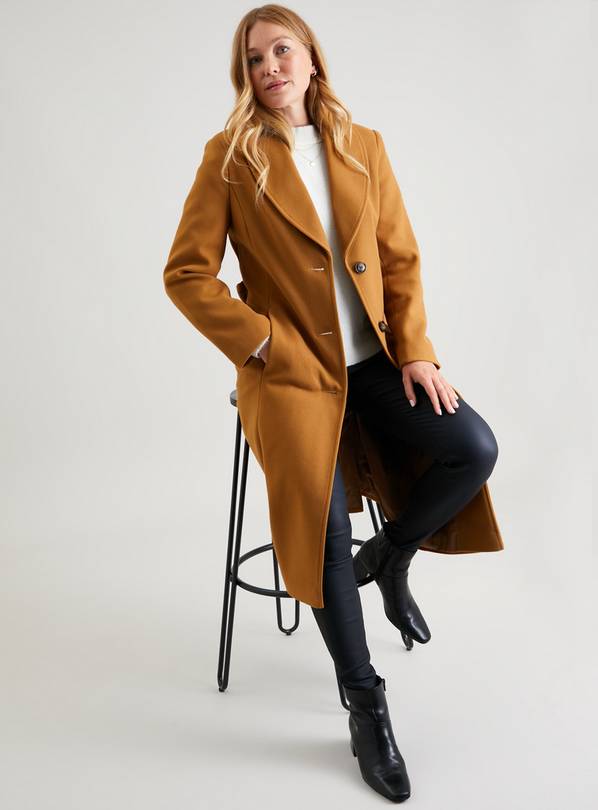 Buy Tan Shawl Collar Tailored Coat 12 Coats Tu