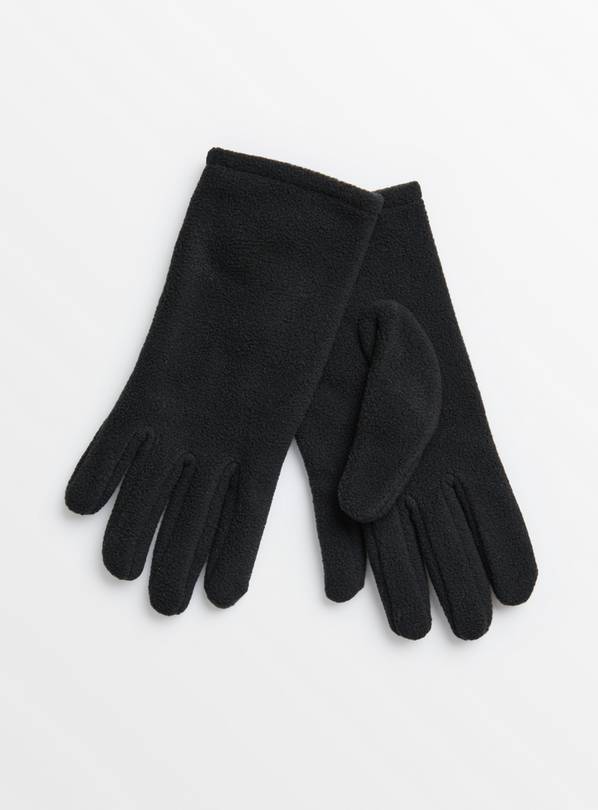 Black wool shop gloves