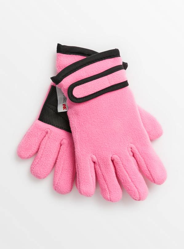 THINSULATE 3M Pink Fleece Gloves 3-5 years