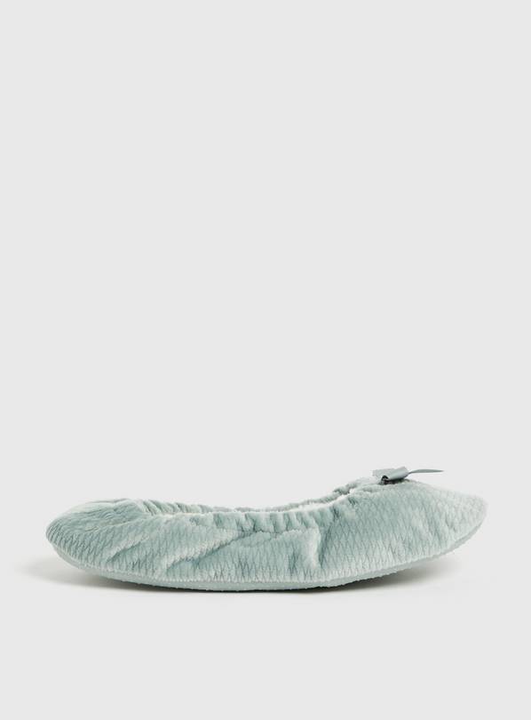 Buy Sage Ballerina Slippers L Slippers Argos