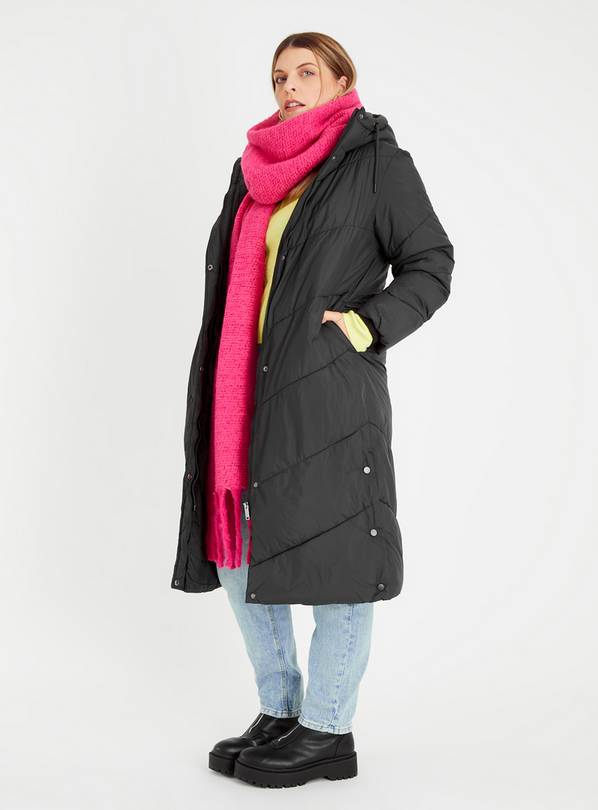 Buy Black Padded Longline Coat 16, Coats