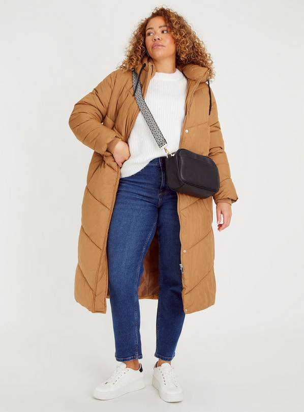 Buy Tan Padded Longline Coat 12 Coats Tu