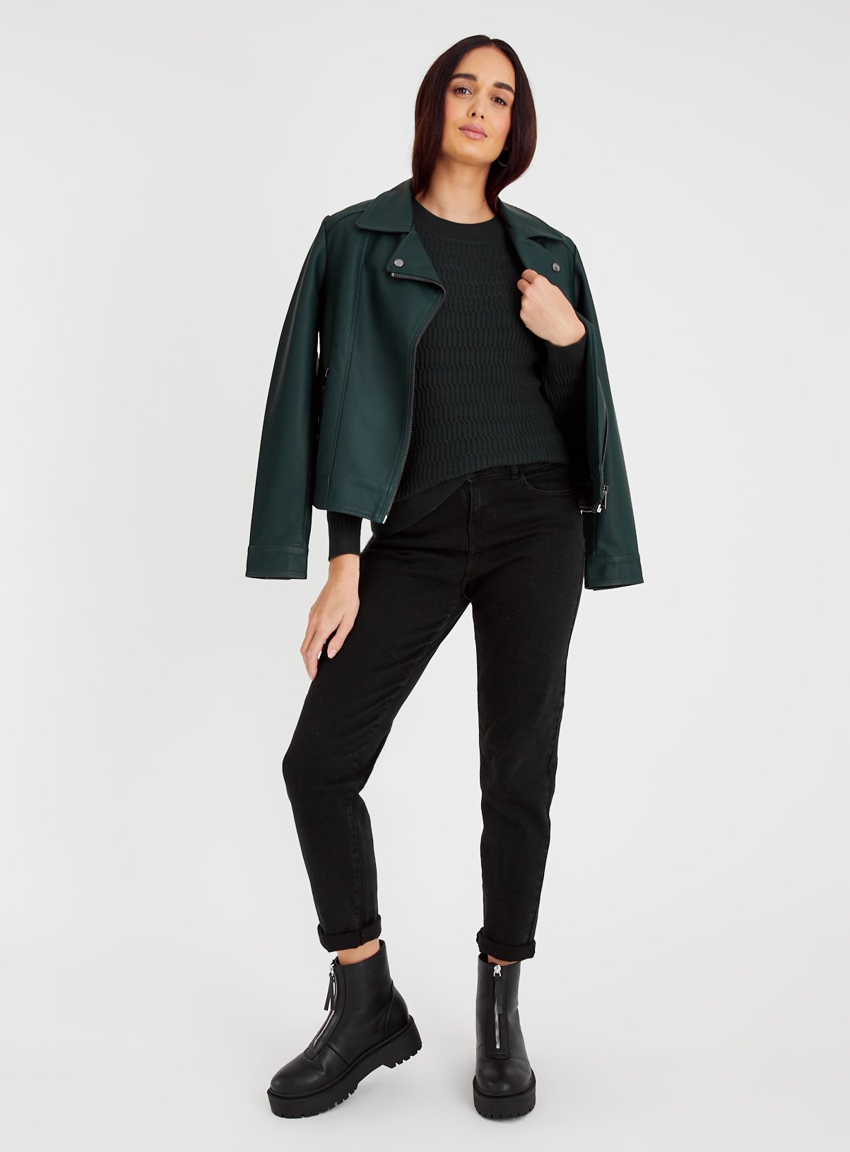 Dark Green Mini Cable Knit Soft Touch Jumper 8 - Image 2 thumbnail