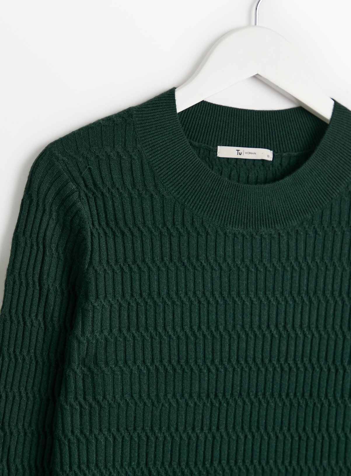 Dark Green Mini Cable Knit Soft Touch Jumper 8 - Image 4 thumbnail