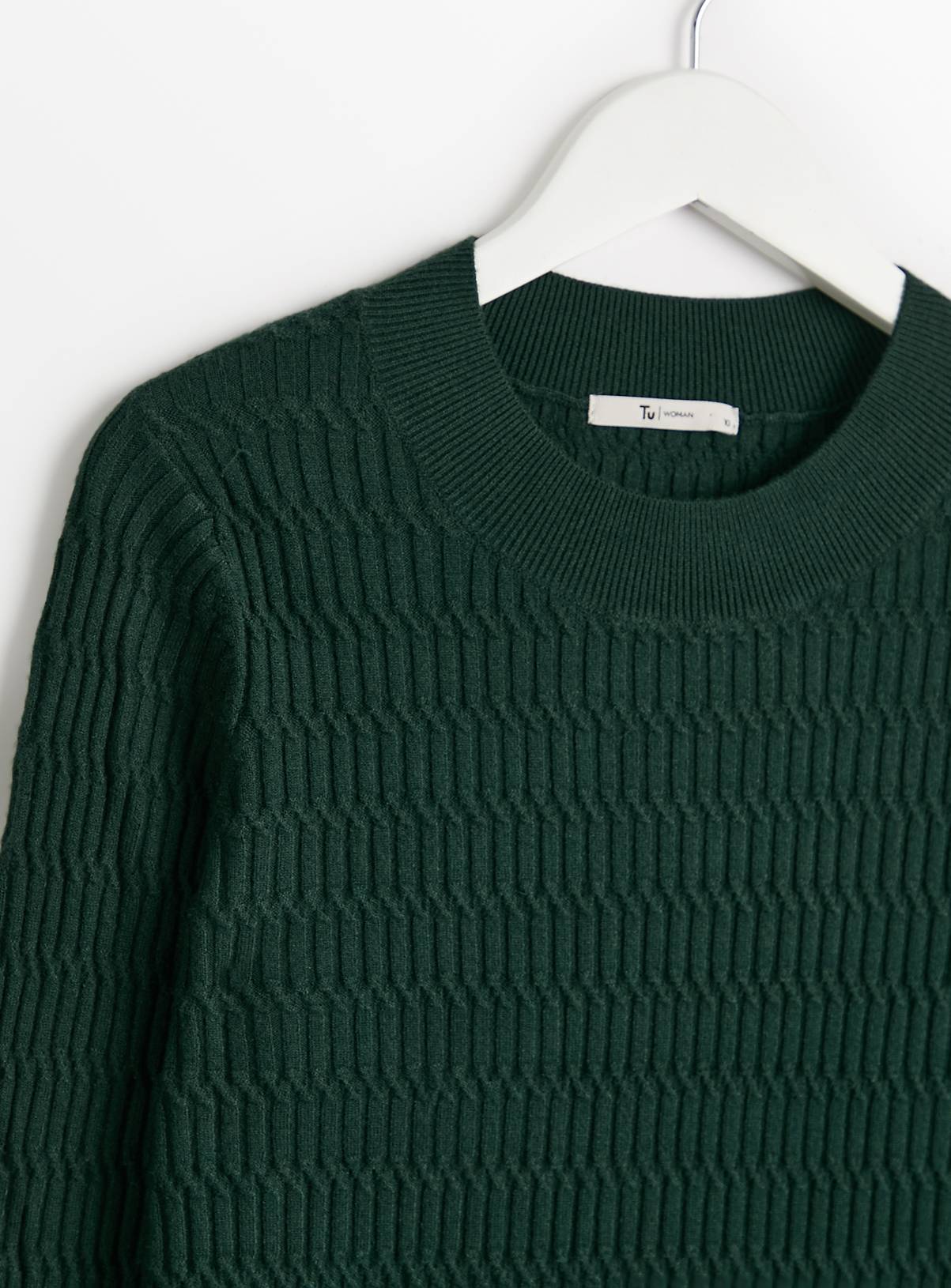 Dark Green Mini Cable Knit Soft Touch Jumper 8 - Image 4
