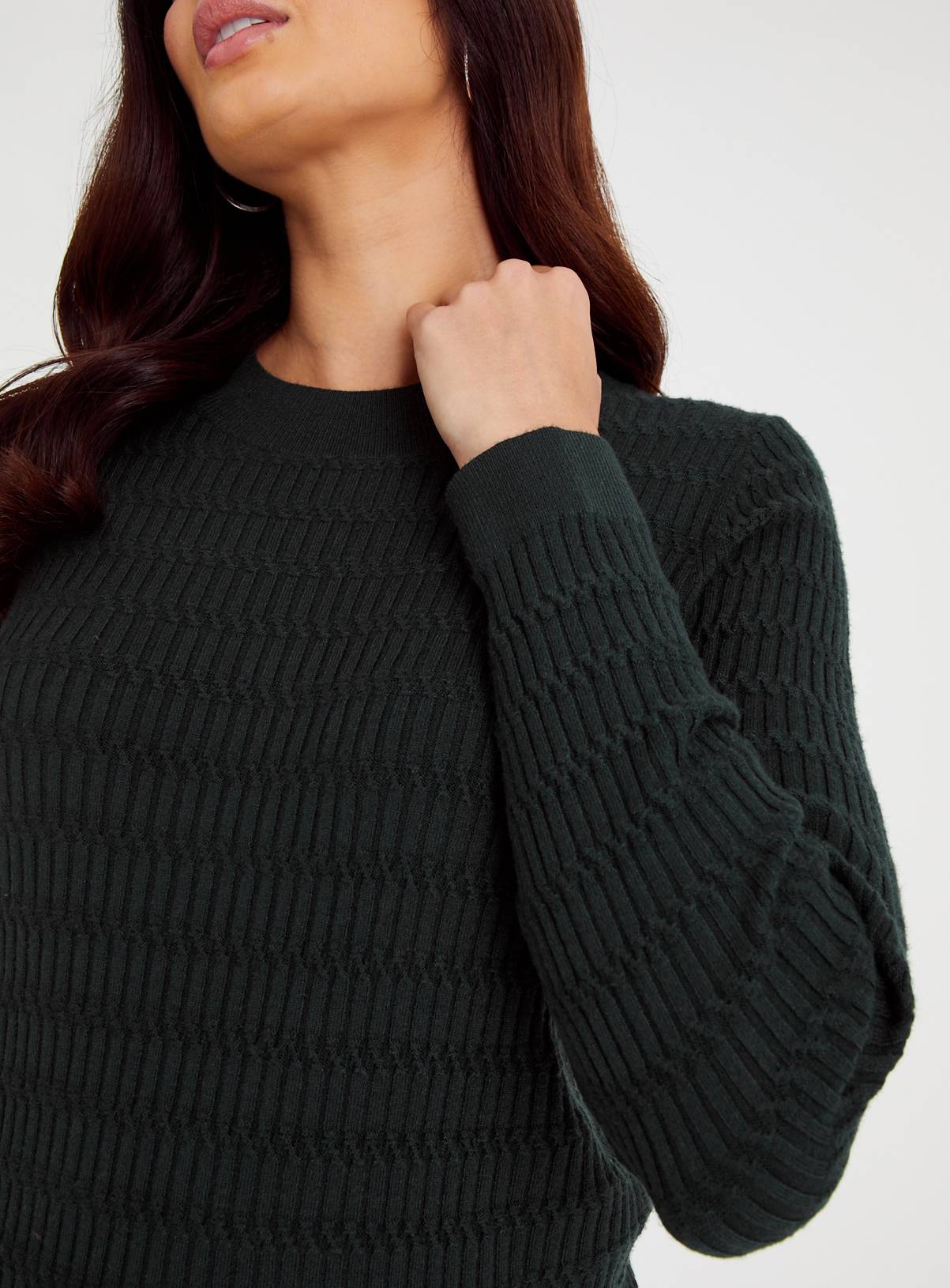Dark Green Mini Cable Knit Soft Touch Jumper 8 - Image 5
