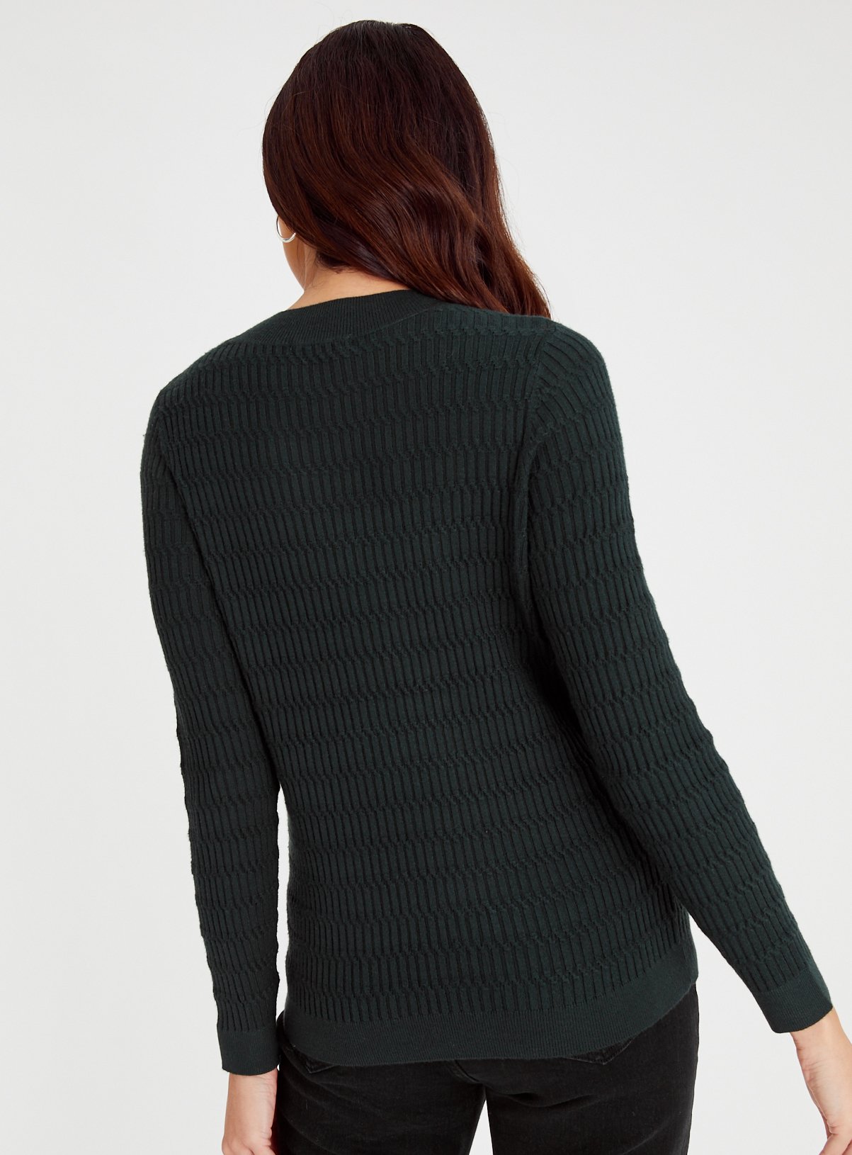 Dark Green Mini Cable Knit Soft Touch Jumper 8 - Image 6 thumbnail