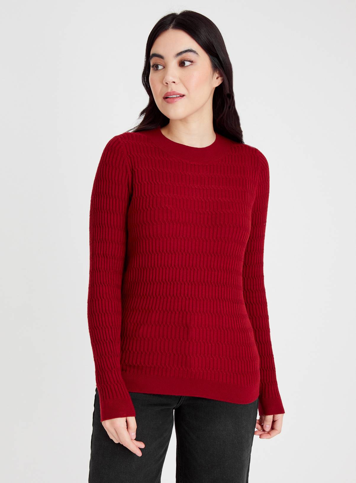 Red Mini Cable Knit Soft Touch Jumper 8 - Image 1
