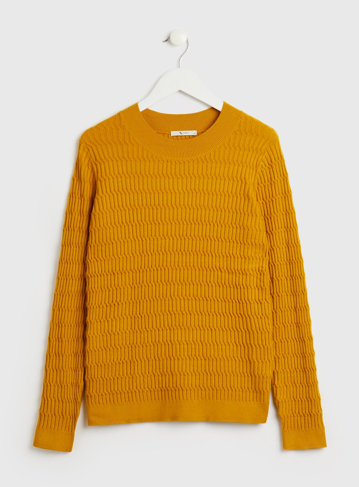Mustard Mini Cable Knit Soft Touch Jumper 14 - Image 3 thumbnail