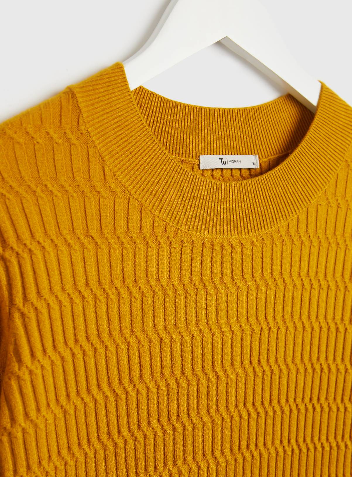 Mustard Mini Cable Knit Soft Touch Jumper 14 - Image 4