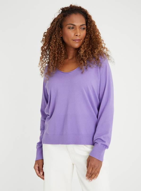 Buy Purple V-Neck Soft Touch Jumper 20 | Jumpers | Tu