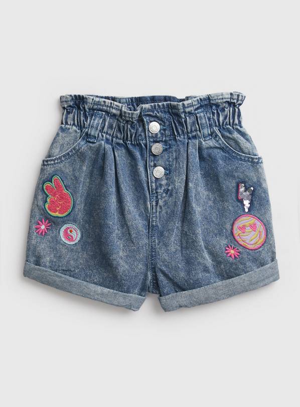 Buy Denim Badge Paper Bag Shorts - 14 years | Skirts and shorts | Argos