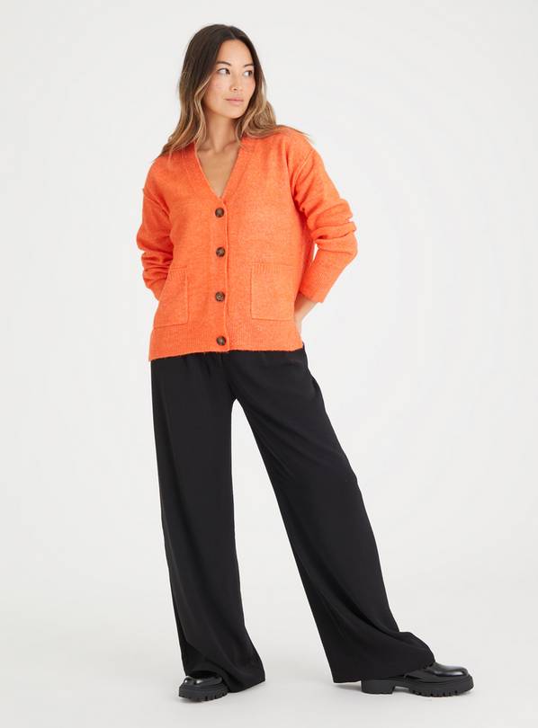 Orange on sale womens cardigan