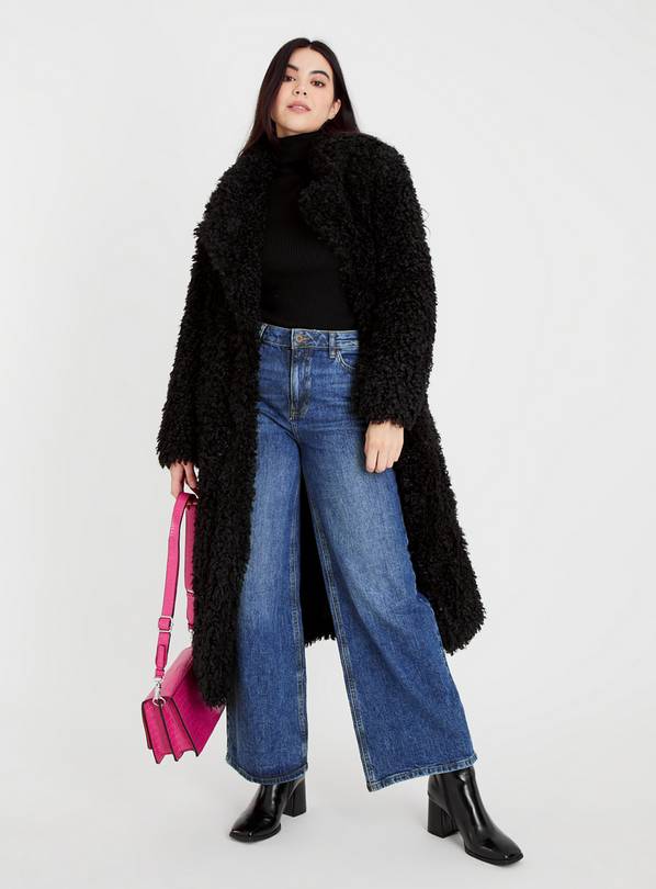 Long hot sale shaggy coat