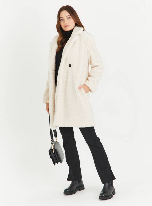 Mango cream teddy clearance coat