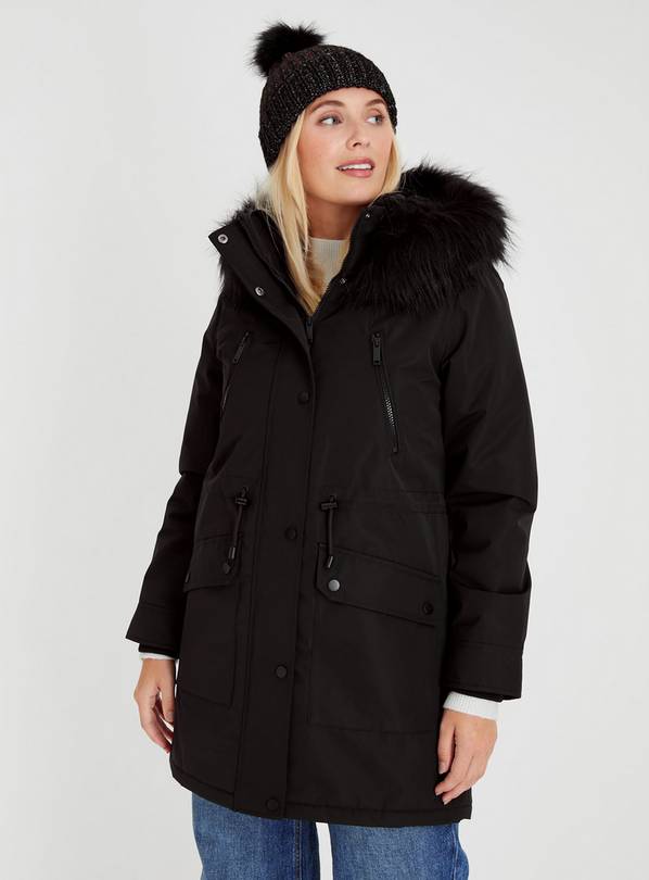 38% off on Ladies Faux Fur Lined Parka Jacket