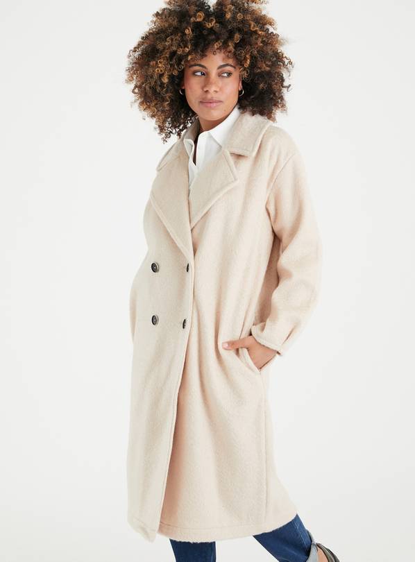 Long cream clearance coat