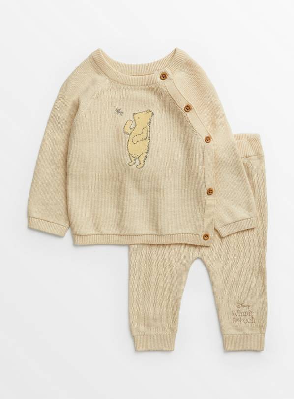 Disney Winnie The Pooh Knitted Jumper & Bottoms Up to 1 mth