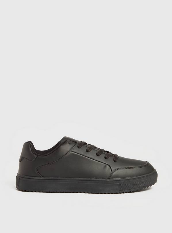 Buy Black Lace Up Cupsole Trainers - 11 | Trainers | Argos