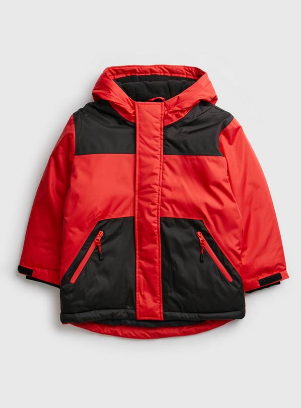 Red Padded Technical Jacket 3-4 Years