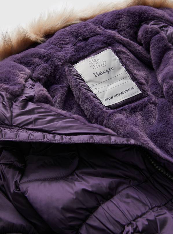 Girls purple hot sale puffer coat