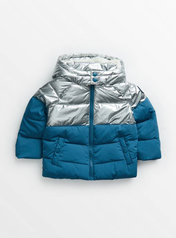 H&m silver puffer on sale jacket