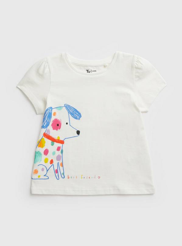 Buy White Spotty Dog Best Friend TShirt 23 years Tops and t