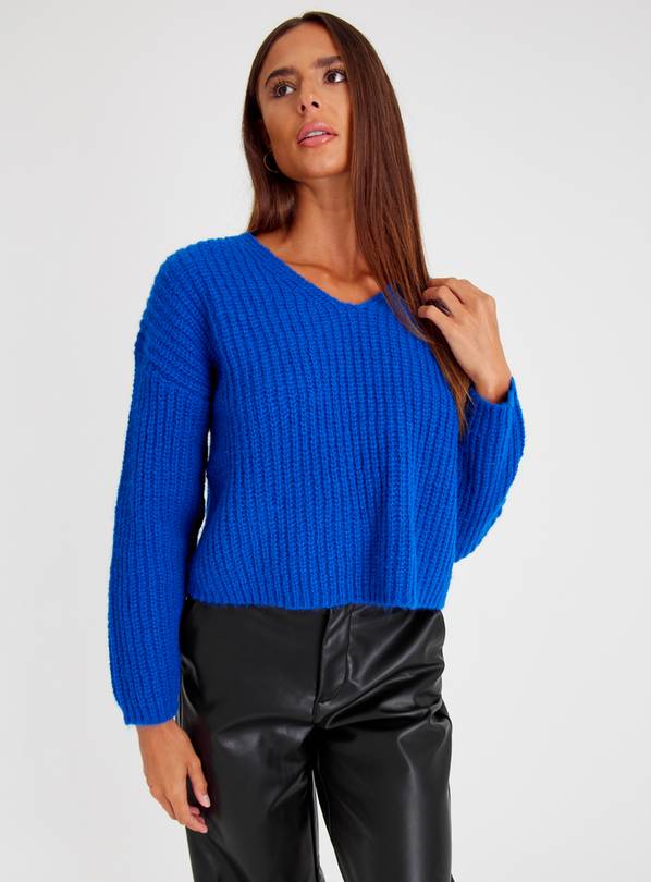 Buy Cobalt Blue Chunky Ribbed Jumper 16 | Jumpers | Argos